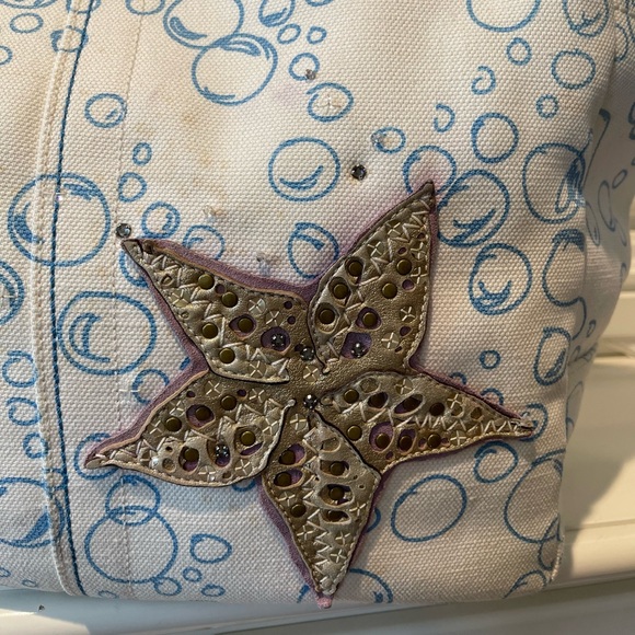 RARE COACH BUBBLE FISH CORAL LARGE TOTE - Picture 3 of 10